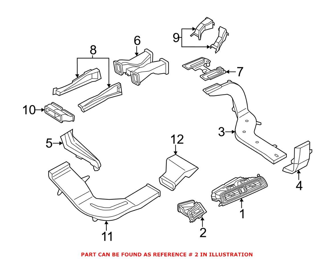 BMW Dashboard Air Vent = Driver Side Outer 64229166883